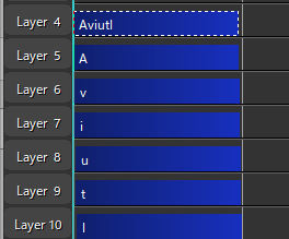 Aviutlで文字をレイヤーごとに分解する便利機能
