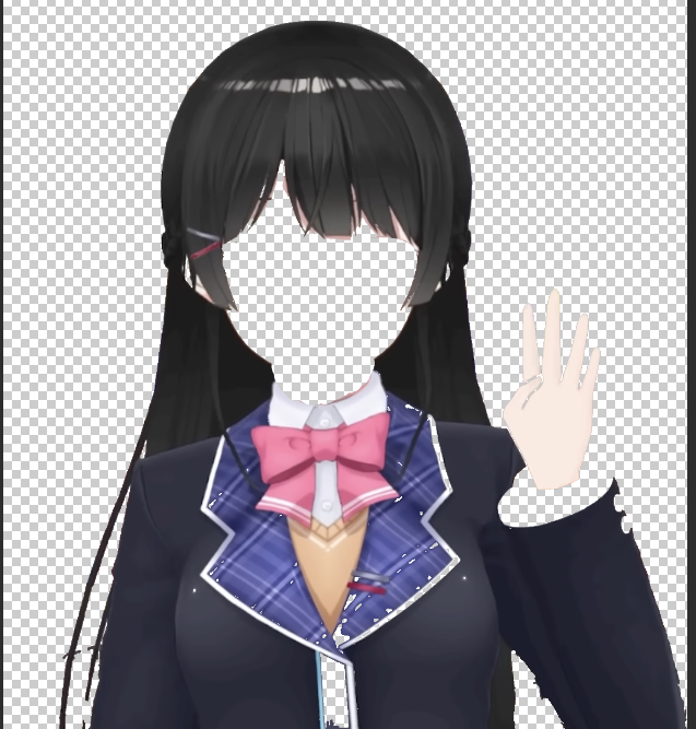 キャラクターモデルを別の角度から確認した画面