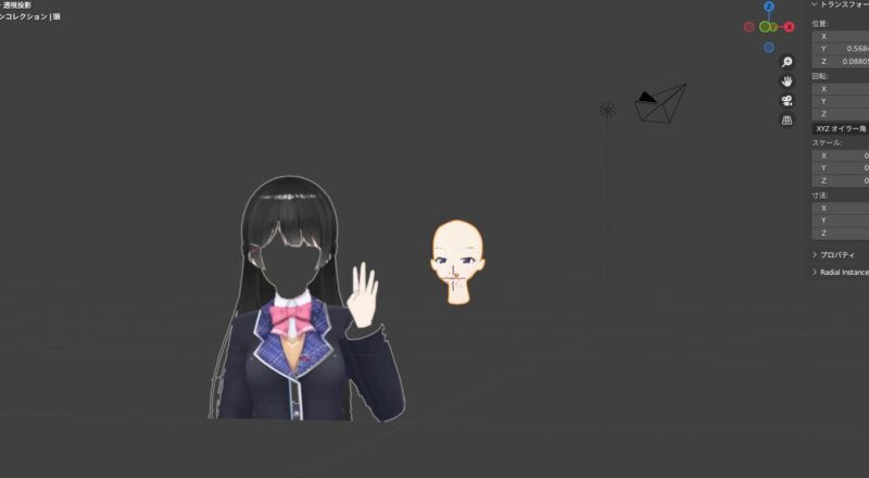 さらに角度を変えたキャラクターモデル
