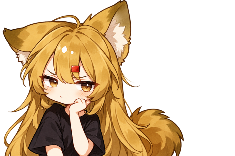 本当にあえてやらなかったのか疑いの目を向ける狐耳の女の子