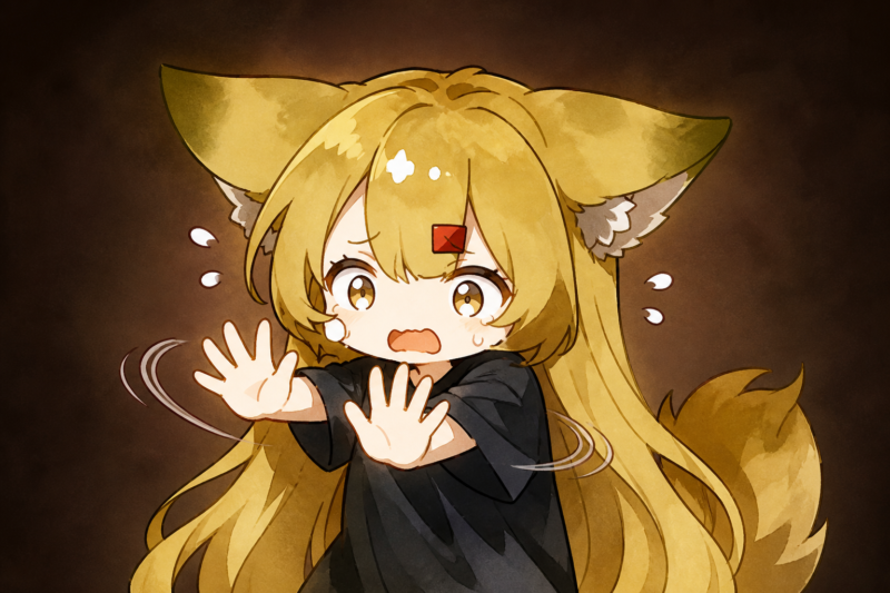 欲求をすべて満たすべきという意味ではないと両手を振って否定する狐耳の女の子
